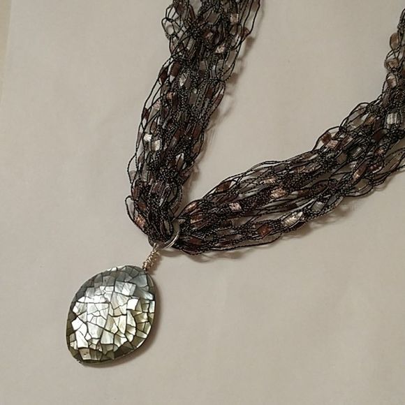 Hand Crocheted Ladder Ribbon Necklace! - Picture 5 of 7